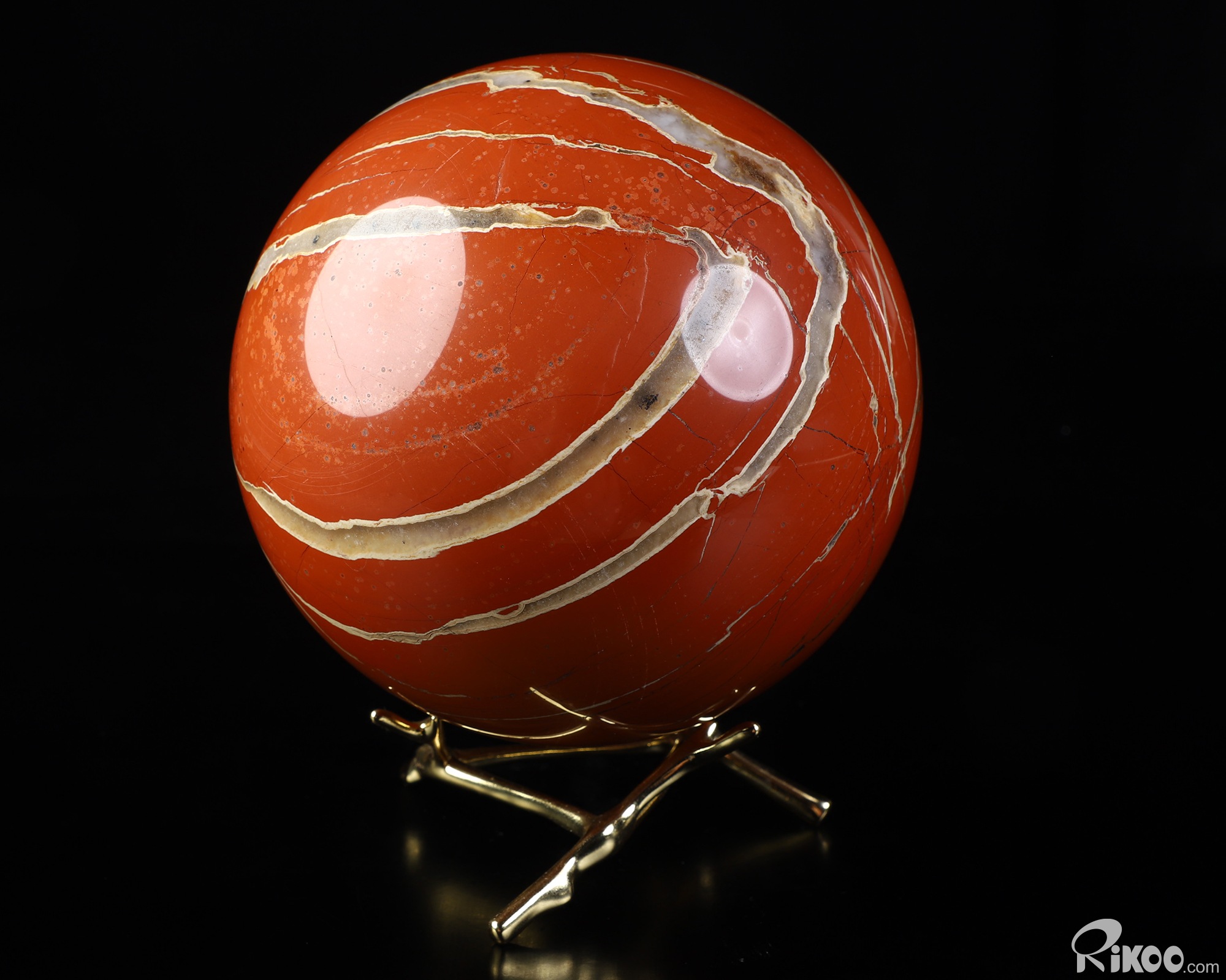 4.5" Red Jasper Hand Carved Crystal Ball/Sphere, Crystal Healing 4.5" Red Jasper Hand Carved Crystal Ball/Sphere, Crystal Healing