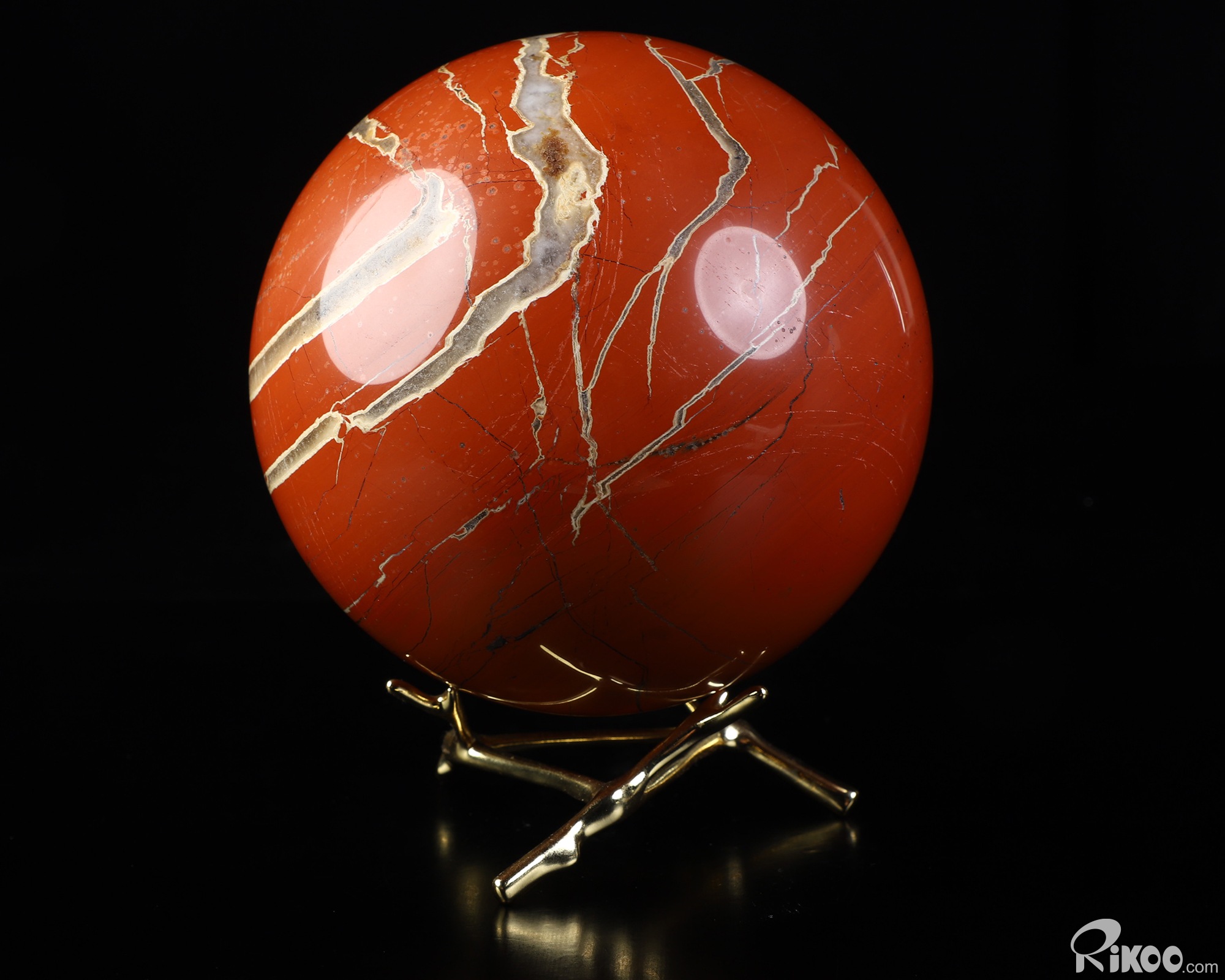 4.5" Red Jasper Hand Carved Crystal Ball/Sphere, Crystal Healing 4.5" Red Jasper Hand Carved Crystal Ball/Sphere, Crystal Healing