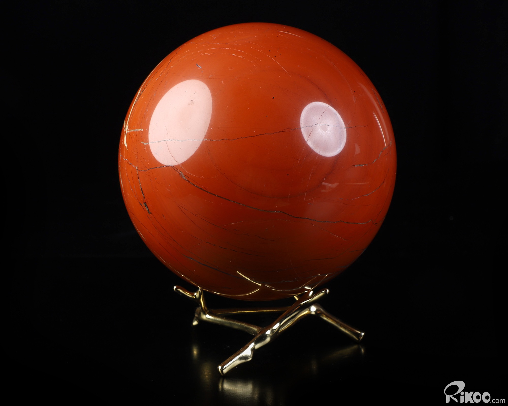 4.5" Red Jasper Hand Carved Crystal Ball/Sphere, Crystal Healing 4.5" Red Jasper Hand Carved Crystal Ball/Sphere, Crystal Healing