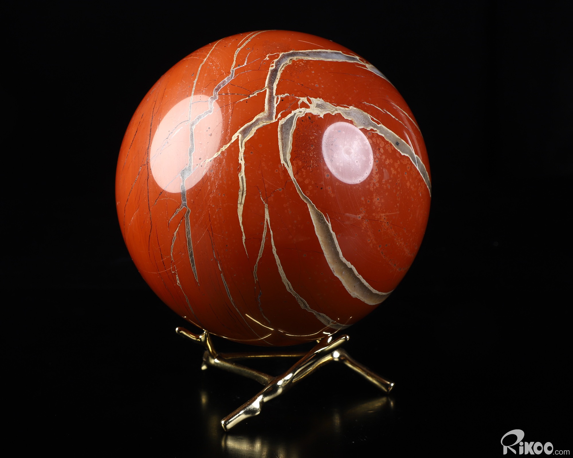 4.5" Red Jasper Hand Carved Crystal Ball/Sphere, Crystal Healing 4.5" Red Jasper Hand Carved Crystal Ball/Sphere, Crystal Healing