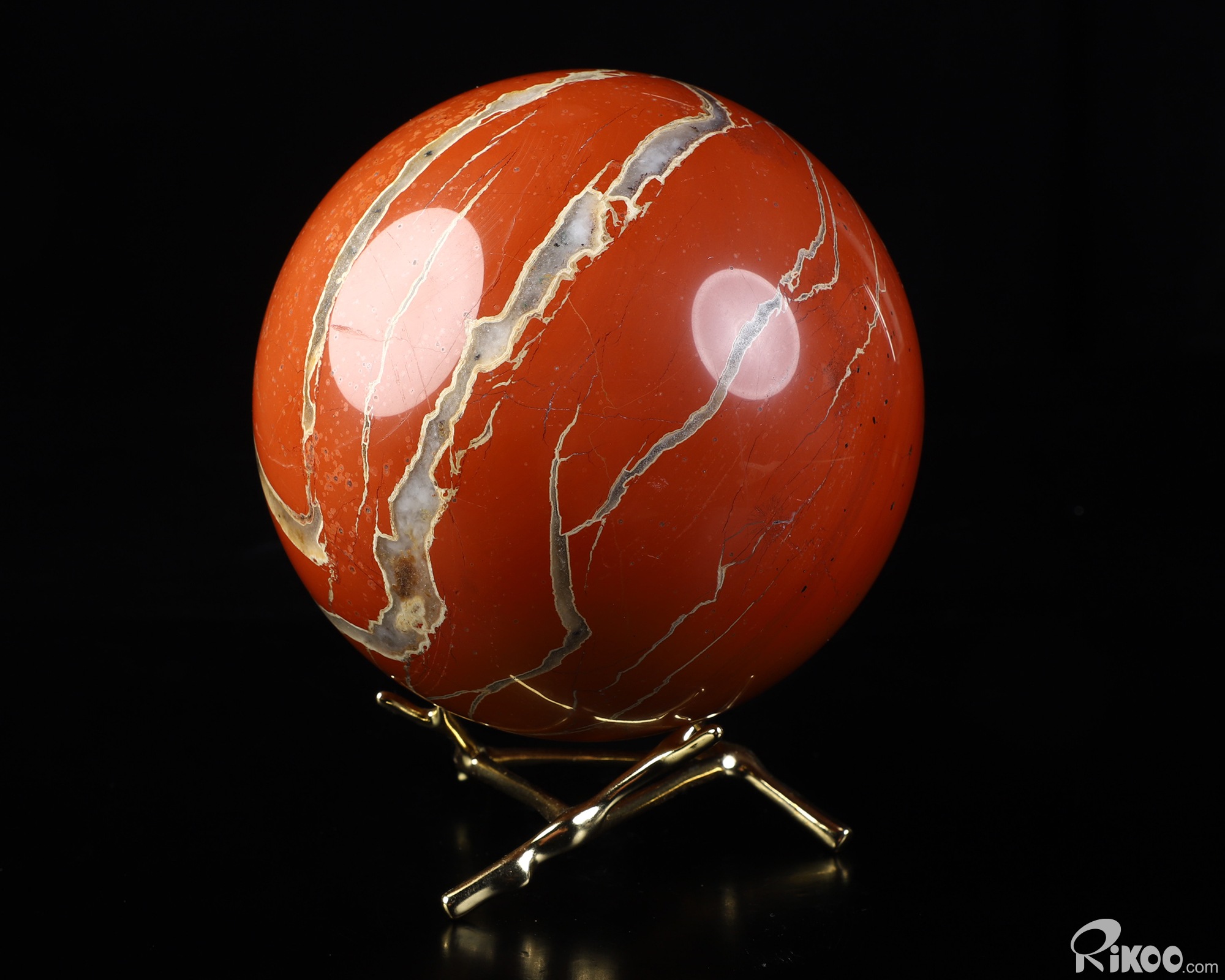 4.5" Red Jasper Hand Carved Crystal Ball/Sphere, Crystal Healing 4.5" Red Jasper Hand Carved Crystal Ball/Sphere, Crystal Healing