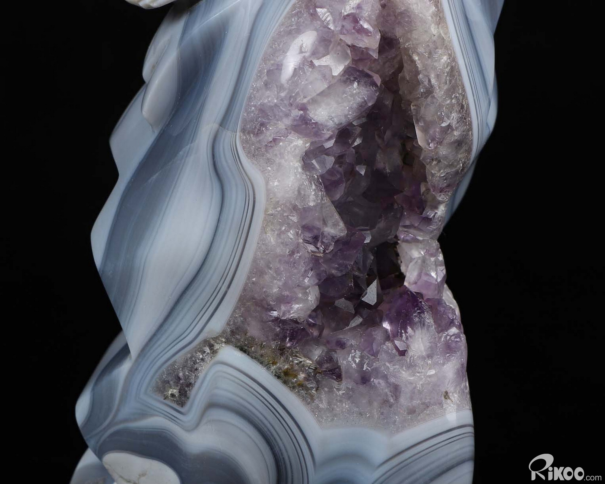 Huge 7.0" Agate Amethyst Geode Carved Crystal Owl Sculpture, Crystal Healing Huge 7.0" Agate Amethyst Geode Carved Crystal Owl Sculpture, Crystal Healing