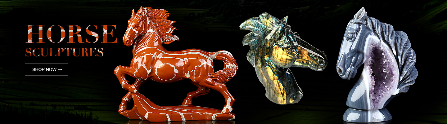Gemstone Horse Sculpture