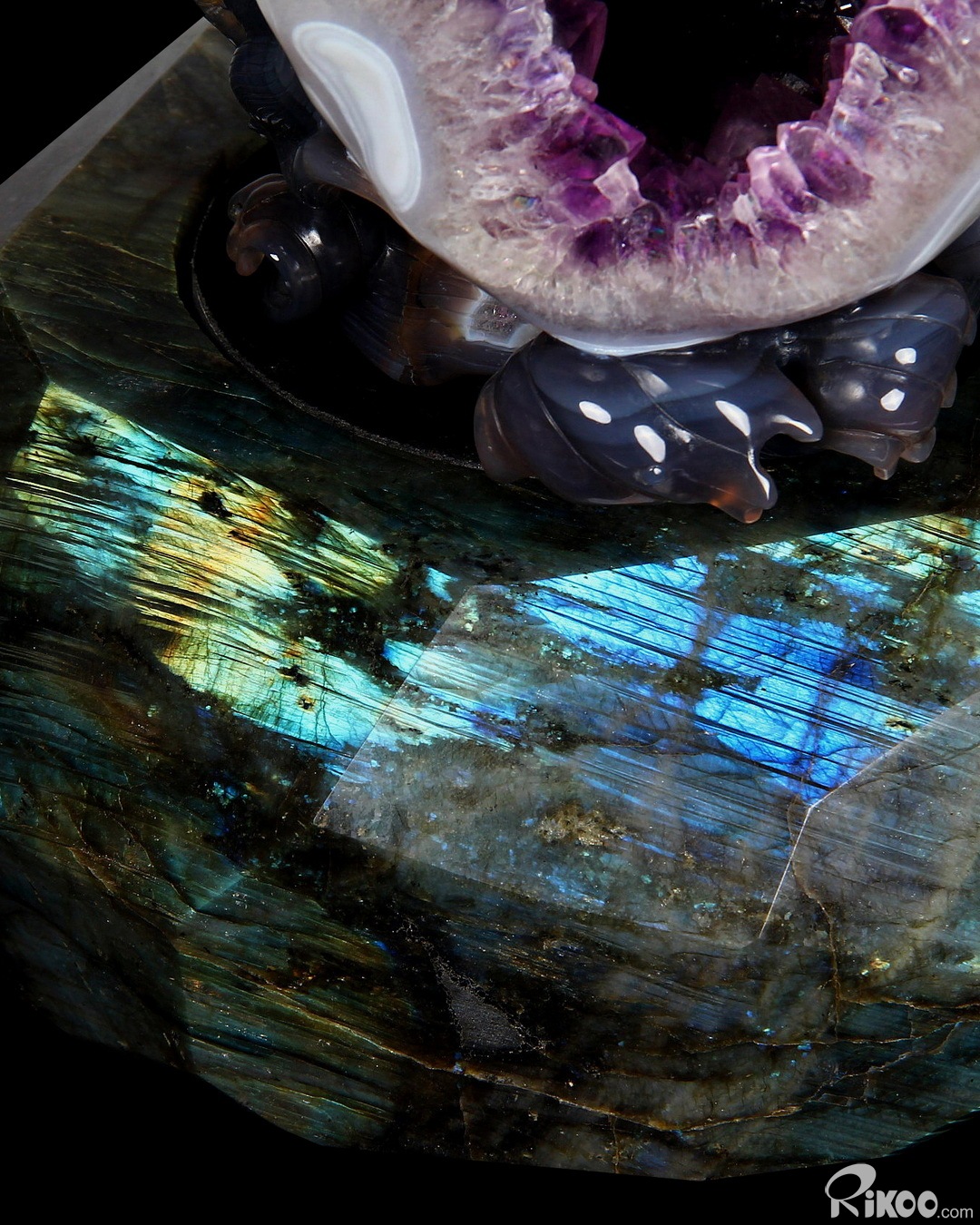 The MOST IMPRESSIVE Masterpiece: Agate Amethyst Geode Four Dragons