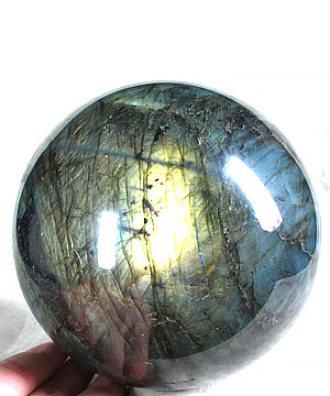 Giant 4.9" Labradorite Sphere, Crystal Ball