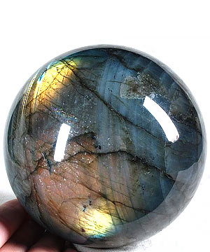 Unusual Flash, Huge 4.2" Labradorite Sphere, Crystal Ball