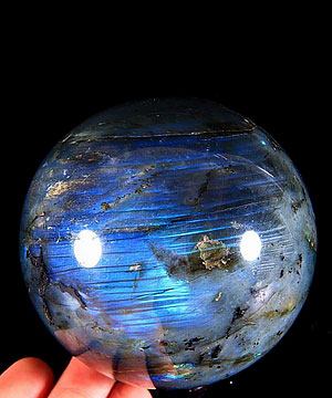 Huge 3.5" Labradorite Sphere, Crystal Ball