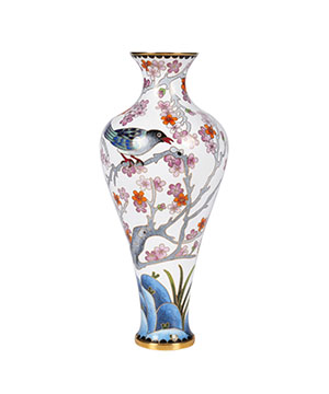 Cloisonné Vase, 7.9" Copper Handmade Vase Sculpture