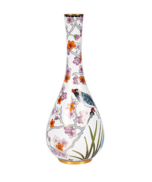 Cloisonné Vase, 7.7" Copper Handmade Vase Sculpture