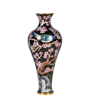 Cloisonné Vase, 7.9" Copper Handmade Vase Sculpture