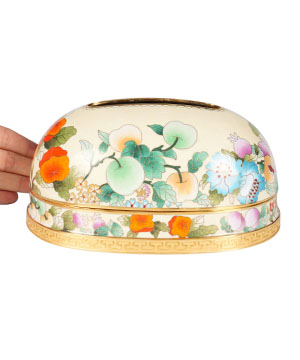 Cloisonné Tissue Box, 7.9" Copper Handmade Tissue Box Sculpture