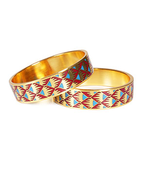 Cloisonne Bangle, Inside Diameter 59mm Copper Handmade Bangle