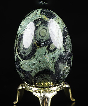 2.0" Kambaba Jasper Carved Crystal Egg, Realistic