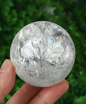 2.4" Quartz Rock Crystal Hand Carved Crystal Ball/Sphere, Crystal Healing
