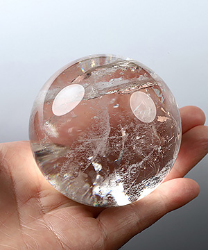2.8" Quartz Rock Crystal Hand Carved Crystal Ball/Sphere, Crystal Healing