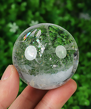 2.0" Quartz Rock Crystal Hand Carved Crystal Ball/Sphere, Crystal Healing