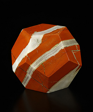 2.4" Red Jasper Hand Carved Crystal Geometric Solid Sculpture, Crystal Healing