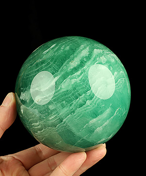 4.1" Fluorite Hand Carved Crystal Ball/Sphere, Crystal Healing