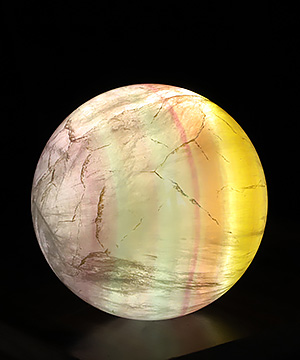 2.5" Fluorite Hand Carved Crystal Ball/Sphere, Crystal Healing