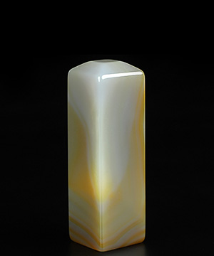 2.6" Premium Brazilian Agate Hand Carved Crystal Seal, Crystal Healing