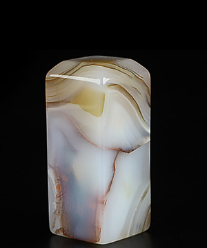 2.6" Premium Brazilian Agate Hand Carved Crystal Seal