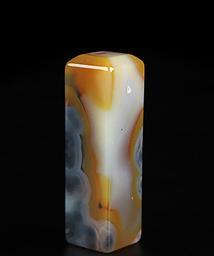 3.0" Premium Brazilian Agate Hand Carved Crystal Seal, Crystal Healing