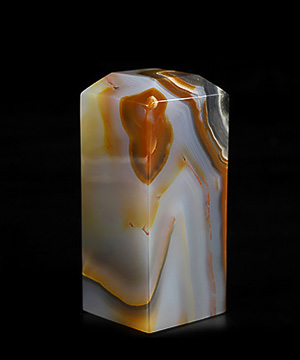 3.1" Premium Brazilian Agate Hand Carved Crystal Seal, Crystal Healing