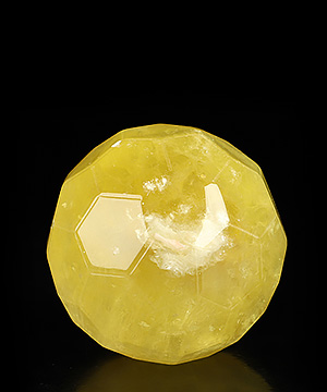 2.0" Faceted Orange Fluorite Hand Carved Crystal Ball/Sphere, Crystal Healing