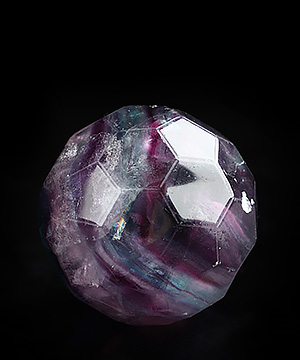 2.0" Faceted Fluorite Hand Carved Crystal Ball/Sphere, Crystal Healing