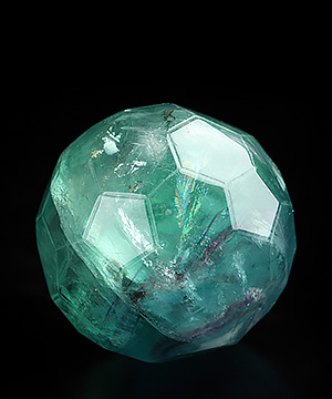 2.0" Faceted Orange Fluorite Hand Carved Crystal Ball/Sphere