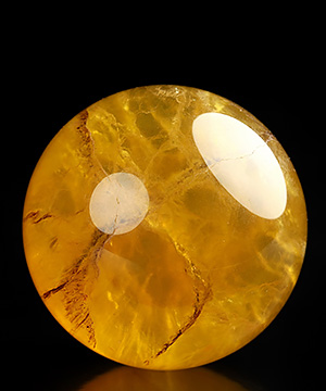 2.0" Orange Fluorite Hand Carved Crystal Ball/Sphere, Crystal Healing