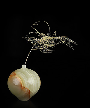 2.1" Afghanistan Jade Hand Carved Crystal Vase Sculpture, Crystal Healing