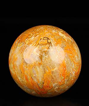 Gemstone 2.2" Bumble Bee Jasper Hand Carved Crystal Ball/Sphere, Crystal Healing