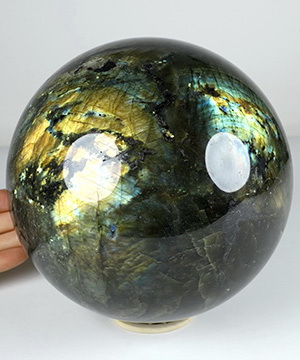 6.3" Labradorite Hand Carved Crystal Ball/Sphere, Crystal Healing