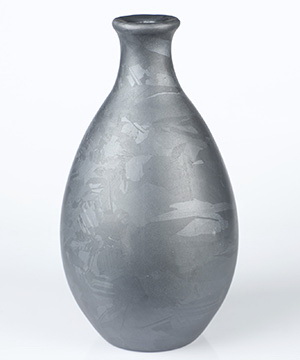 5.3" Frosted Tera-hertz Hand Carved Crystal Vase Sculpture, Crystal Healing