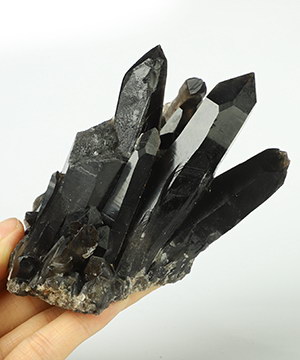 3.9" Black Quartz Mineral Specimen, Crystal Healing