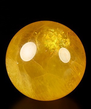 2.0" Orange Fluorite Hand Carved Crystal Ball/Sphere, Crystal Healing