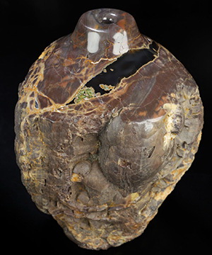 6.1" Dinosaur Egg Agate Hand Carved Crystal Vase Sculpture, Crystal Healing