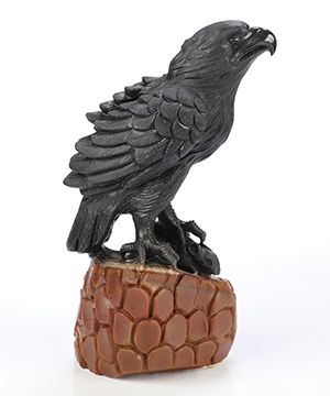 4.6" Indian Agate Hand Carved Crystal Eagle Sculpture, Crystal Healing