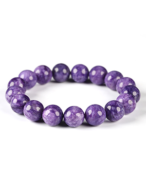 Gemstone 0.4" Charoite Hand Carved Crystal Bracelets, Crystal Healing