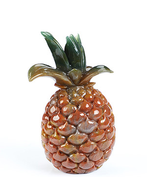4.2" Indian Agate Hand Carved Crystal Pineapple Sculpture, Crystal Healing