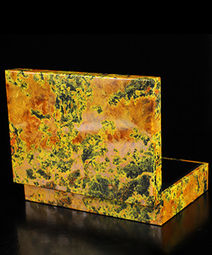 6.1" Realgar Hand Carved Crystal Jewelry Box, Crystal Healing