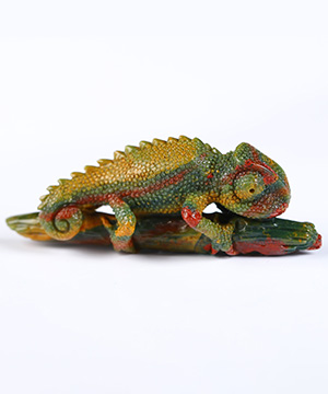 1.9" Bloodstone Hand Carved Crystal Lizard Sculpture, Crystal Healing