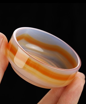 2.2" Agate Hand Carved Crystal Cup, Crystal Healing