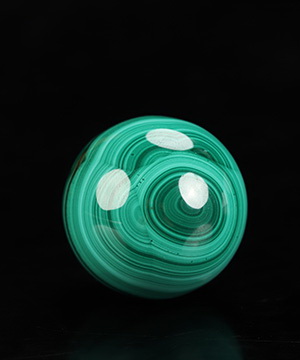 Gemstone 1.3" Malachite Hand Carved Crystal Ball/Sphere, Crystal Healing