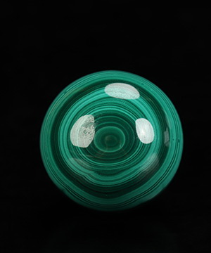 Gemstone 1.2" Malachite Hand Carved Crystal Ball/Sphere, Crystal Healing