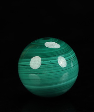 Gemstone 1.1" Malachite Hand Carved Crystal Ball/Sphere, Crystal Healing