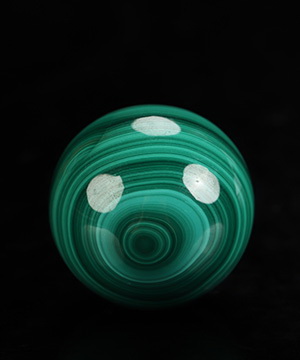Gemstone 1.1" Malachite Hand Carved Crystal Ball/Sphere, Crystal Healing