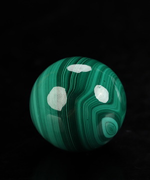 Gemstone 1.0" Malachite Hand Carved Crystal Ball/Sphere, Crystal Healing