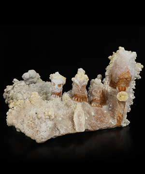 8.3" Calcite Hand Carved Crystal Owl Famliy Sculpture, Crystal Healing